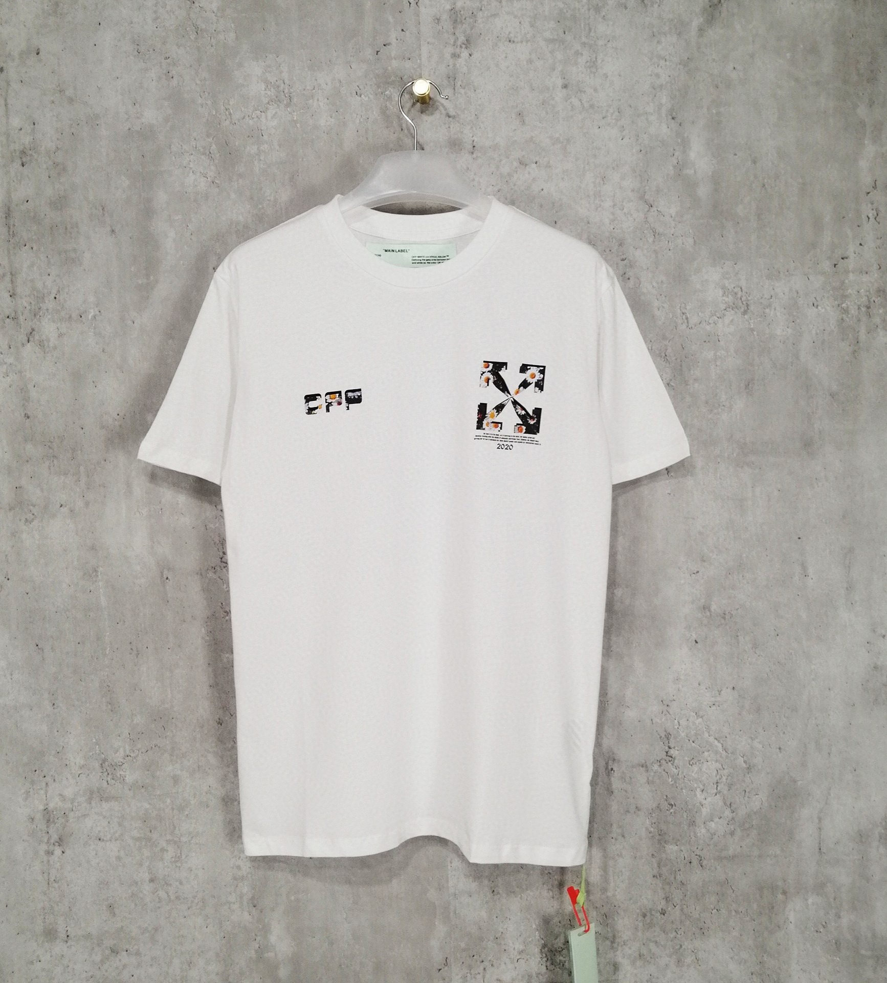 오프화이트 남녀공용 반팔티