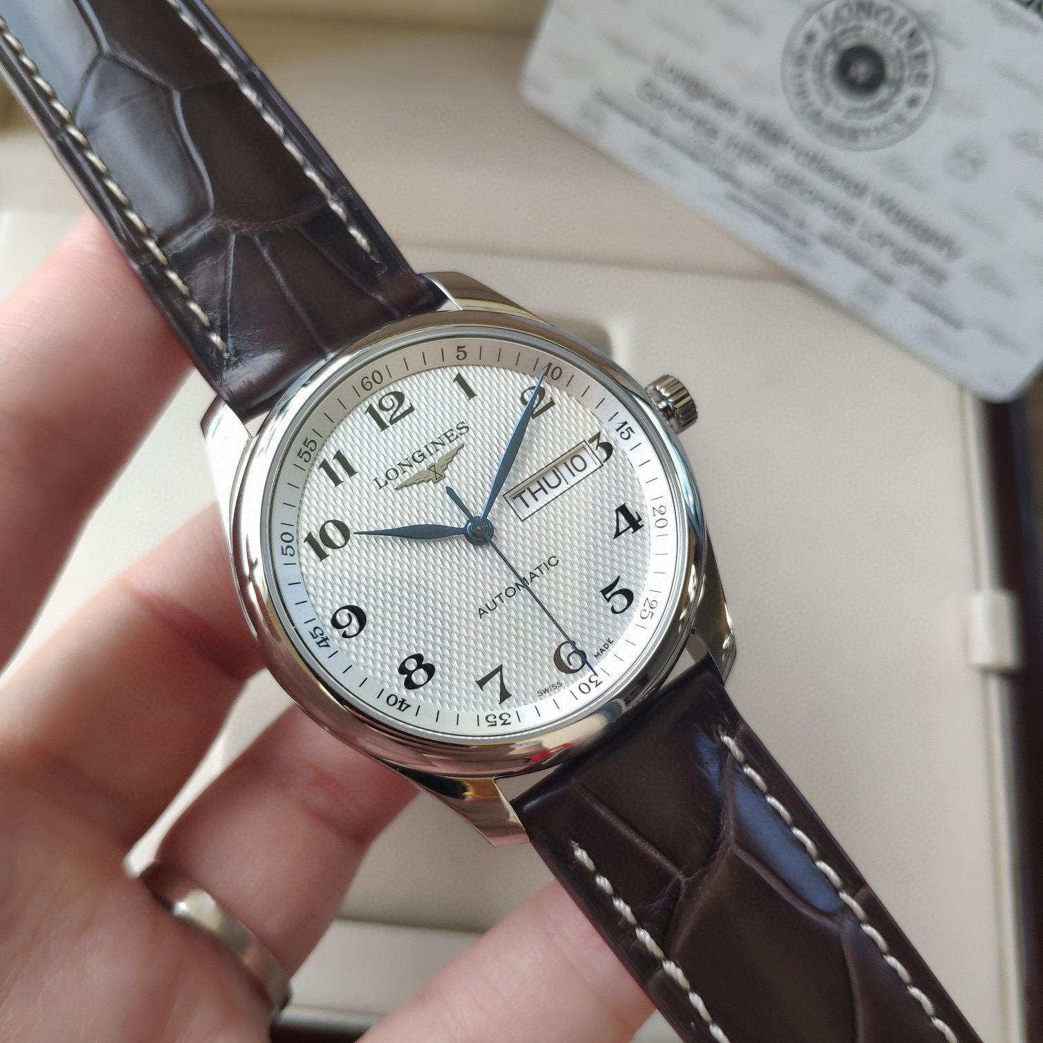 론진  미러급 남자 시계