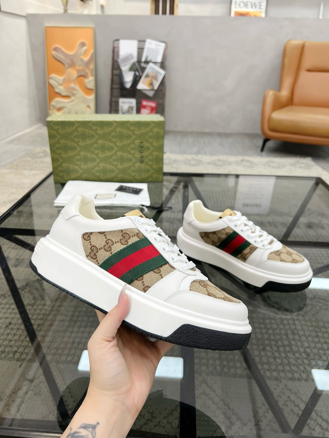 구찌 스크러너 남자 신발 운동화 스니커즈