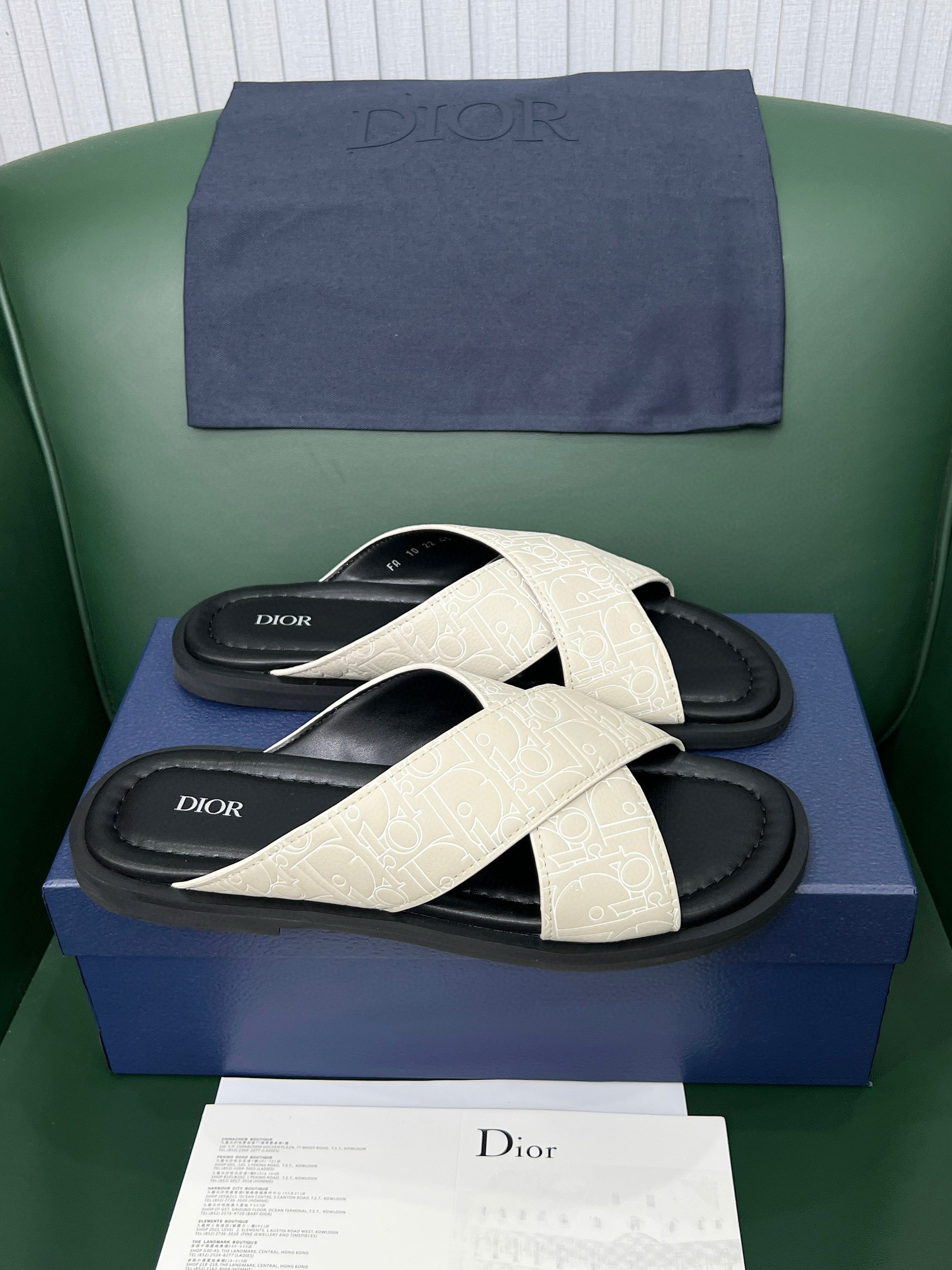 디올 남자 슬리퍼