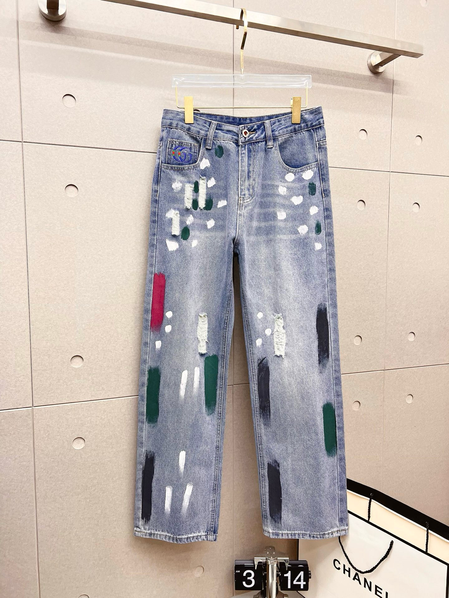 구찌 남자 청바지