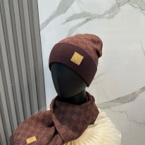 루이비통 겨울 모자 세트