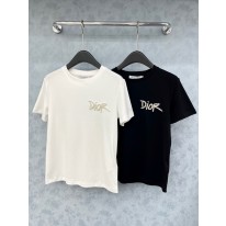 디올 2컬러 여자 반팔